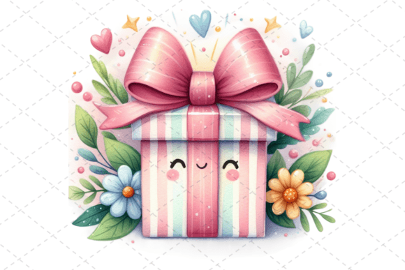 Download Gift Box Watercolor Clipart with Ribbons - Premium Bundle