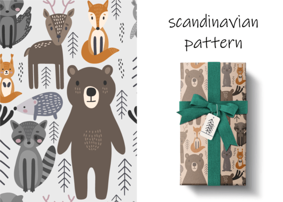 Download Scandinavian Animals Seamless Pattern - Pattern Collection