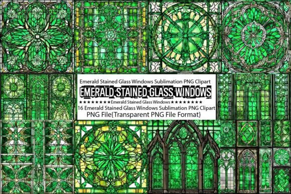 Download Emerald Stained Glass Windows Tumbler - Premium Resources