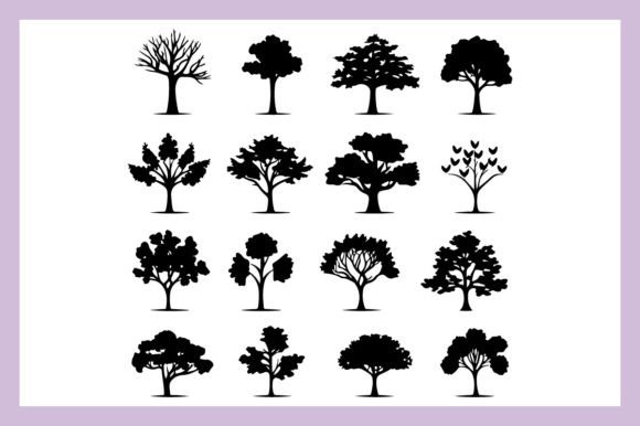 Download Oak Tree Black Silhouette 4 - Oak Collection