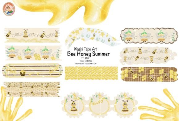 Download Bee Washi,Spring Washi,washi Tape Cute - Bee Collection
