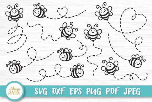 Download Flying Bee Path Bundle - Bee Collection
