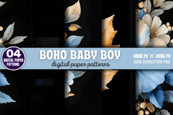 Download Boho Baby Boy Pattern Digital Background - Pattern Collection