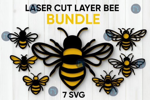 Download Laser Cut Layer Bee SVG Bundle - Bee Collection