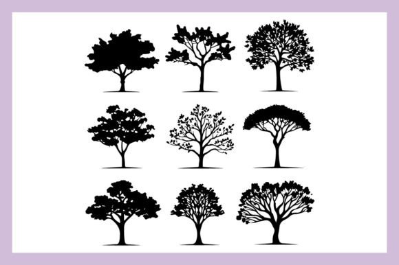 Download Oak Tree Black Silhouette 3 - Oak Collection
