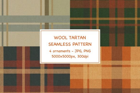 Download Wool Tartan Plaid Pattern 4 Pack PNG JPG - Pattern Collection
